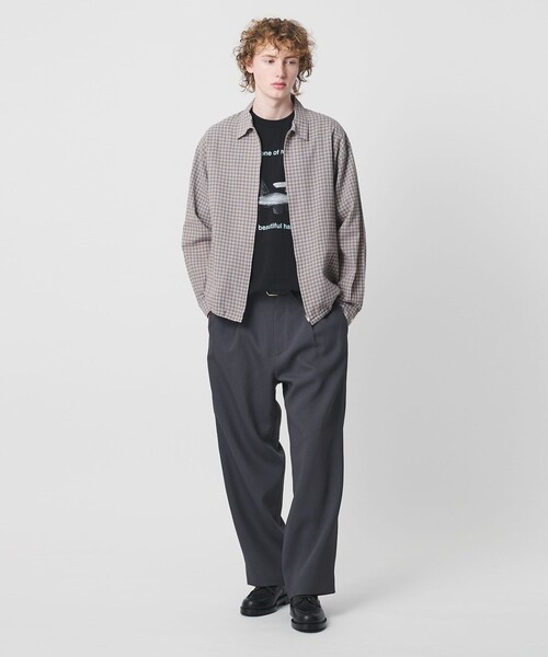 BEAUTY&YOUTH UNITED ARROWS(ビューティーアンドユースユナイテッドアローズ)の「シャーリング チェック ジップシャツ(シャツ/ブラウス・メンズ・グレー系/ベージュ・S/XL/M/L)」の22枚目の写真