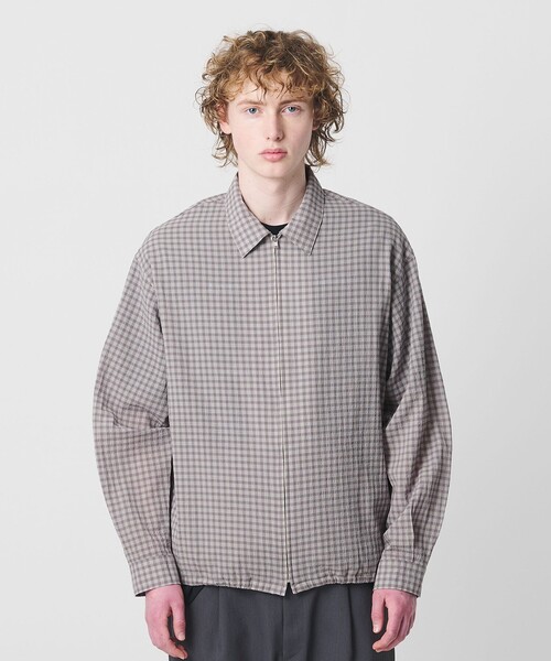 BEAUTY&YOUTH UNITED ARROWS(ビューティーアンドユースユナイテッドアローズ)の「シャーリング チェック ジップシャツ(シャツ/ブラウス・メンズ・グレー系/ベージュ・S/XL/M/L)」の17枚目の写真
