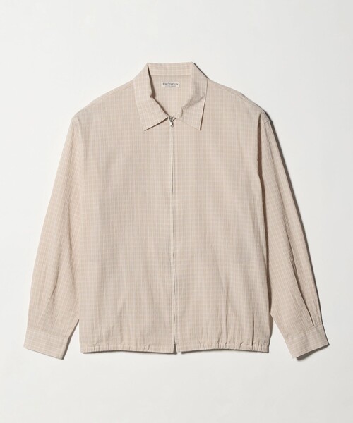 BEAUTY&YOUTH UNITED ARROWS(ビューティーアンドユースユナイテッドアローズ)の「シャーリング チェック ジップシャツ(シャツ/ブラウス・メンズ・グレー系/ベージュ・S/XL/M/L)」の7枚目の写真