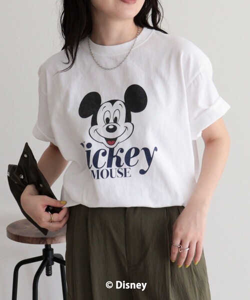 fredy emue（フレディエミュ）の「【GOOD ROCK SPEED】MICKEY半袖Ｔシャツ 3（Tシャツ/カットソー・レディース・ブラウン/オフホワイト・38）」の13枚目の写真