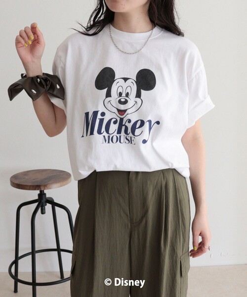 fredy emue（フレディエミュ）の「【GOOD ROCK SPEED】MICKEY半袖Ｔシャツ 3（Tシャツ/カットソー・レディース・ブラウン/オフホワイト・38）」の12枚目の写真
