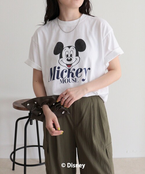 fredy emue（フレディエミュ）の「【GOOD ROCK SPEED】MICKEY半袖Ｔシャツ 3（Tシャツ/カットソー・レディース・ブラウン/オフホワイト・38）」の10枚目の写真