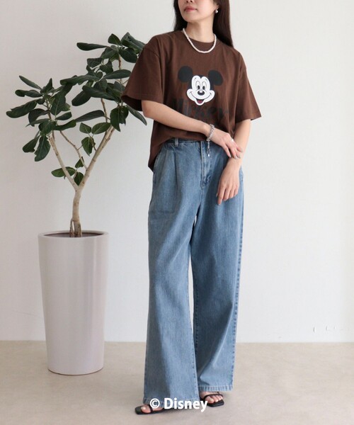 fredy emue（フレディエミュ）の「【GOOD ROCK SPEED】MICKEY半袖Ｔシャツ 3（Tシャツ/カットソー・レディース・ブラウン/オフホワイト・38）」の5枚目の写真