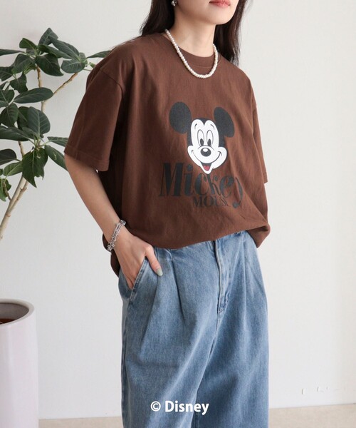 fredy emue（フレディエミュ）の「【GOOD ROCK SPEED】MICKEY半袖Ｔシャツ 3（Tシャツ/カットソー・レディース・ブラウン/オフホワイト・38）」の17枚目の写真