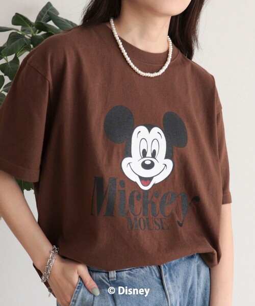 fredy emue（フレディエミュ）の「【GOOD ROCK SPEED】MICKEY半袖Ｔシャツ 3（Tシャツ/カットソー・レディース・ブラウン/オフホワイト・38）」の16枚目の写真