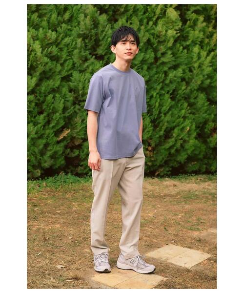 Park Slope NEWYORKER(パークスロープニューヨーカー)の「【接触冷感・デイリー・快適】P/SロゴTシャツ(Tシャツ/カットソー・メンズ・サックスブルー/ホワイト・LL/L/M/S)」の16枚目の写真