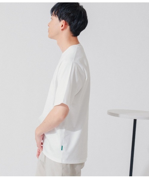 Park Slope NEWYORKER(パークスロープニューヨーカー)の「【接触冷感・デイリー・快適】P/SロゴTシャツ(Tシャツ/カットソー・メンズ・サックスブルー/ホワイト・LL/L/M/S)」の3枚目の写真