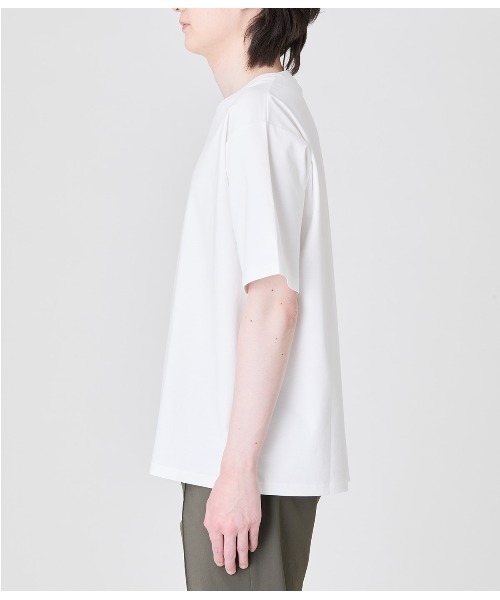 Park Slope NEWYORKER(パークスロープニューヨーカー)の「【接触冷感・デイリー・快適】P/SロゴTシャツ(Tシャツ/カットソー・メンズ・サックスブルー/ホワイト・LL/L/M/S)」の5枚目の写真