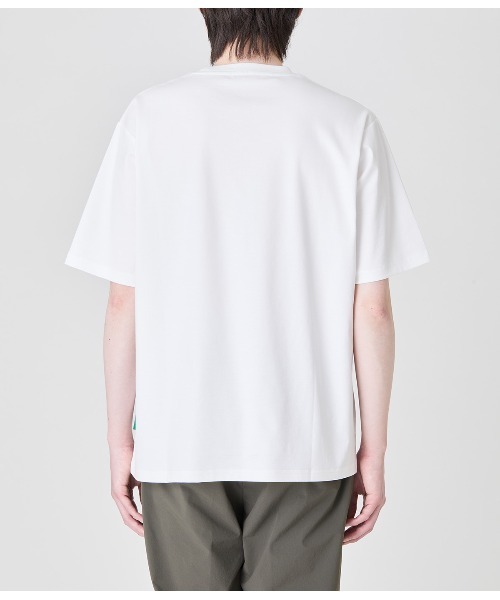 Park Slope NEWYORKER(パークスロープニューヨーカー)の「【接触冷感・デイリー・快適】P/SロゴTシャツ(Tシャツ/カットソー・メンズ・サックスブルー/ホワイト・LL/L/M/S)」の6枚目の写真