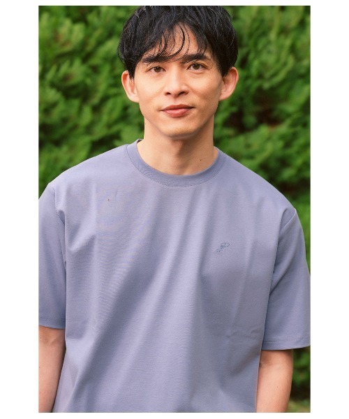 Park Slope NEWYORKER(パークスロープニューヨーカー)の「【接触冷感・デイリー・快適】P/SロゴTシャツ(Tシャツ/カットソー・メンズ・サックスブルー/ホワイト・LL/L/M/S)」の10枚目の写真