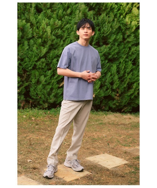 Park Slope NEWYORKER(パークスロープニューヨーカー)の「【接触冷感・デイリー・快適】P/SロゴTシャツ(Tシャツ/カットソー・メンズ・サックスブルー/ホワイト・LL/L/M/S)」の14枚目の写真