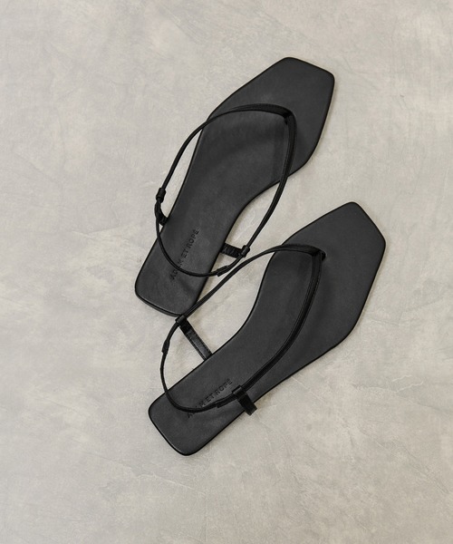 ADAM ET ROPE'（アダムエロペ）の「ストラップフラットサンダル（サンダル・レディース・ブラウン/ブラック・23/23.5/24/24.5）」の7枚目の写真