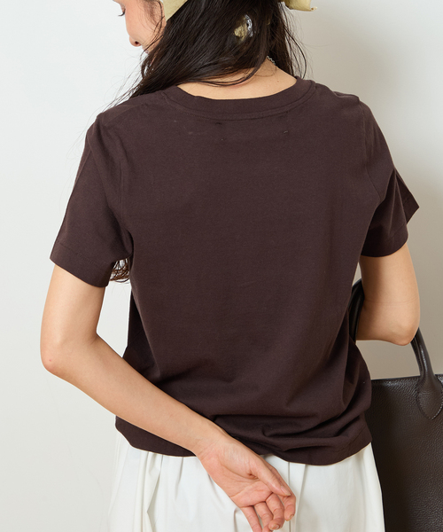 Bonum(ボナム)の「30/1 テンジク SOFT COMPACT Tシャツ(Tシャツ/カットソー・レディース・ブルー系その他/ネイビー/ピンク/ブラウン・FREE)」の8枚目の写真
