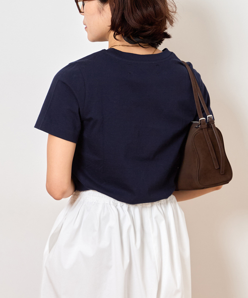 Bonum(ボナム)の「30/1 テンジク SOFT COMPACT Tシャツ(Tシャツ/カットソー・レディース・ブルー系その他/ネイビー/ピンク/ブラウン・FREE)」の6枚目の写真