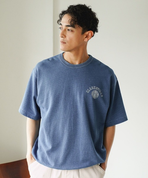 BAYFLOW(ベイフロー)の「ヴィンテージライクスウェットTEE(Tシャツ/カットソー・メンズ・カーキ/チャコール/インディゴブルー/レッド・MEDIUM/LARGE)」の4枚目の写真