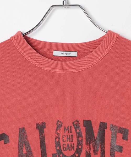 BAYFLOW(ベイフロー)の「ヴィンテージライクスウェットTEE(Tシャツ/カットソー・メンズ・カーキ/チャコール/インディゴブルー/レッド・MEDIUM/LARGE)」の18枚目の写真