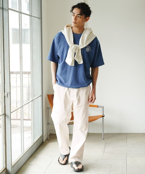 BAYFLOW(ベイフロー)の「ヴィンテージライクスウェットTEE(Tシャツ/カットソー・メンズ・カーキ/チャコール/インディゴブルー/レッド・MEDIUM/LARGE)」の5枚目の写真