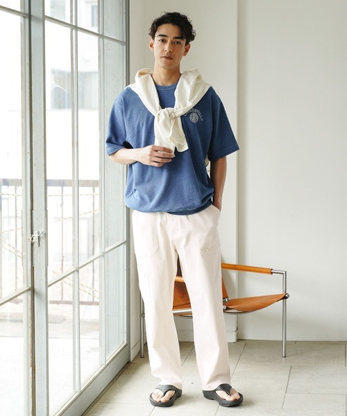 BAYFLOW(ベイフロー)の「ヴィンテージライクスウェットTEE(Tシャツ/カットソー・メンズ・カーキ/チャコール/インディゴブルー/レッド・MEDIUM/LARGE)」の6枚目の写真