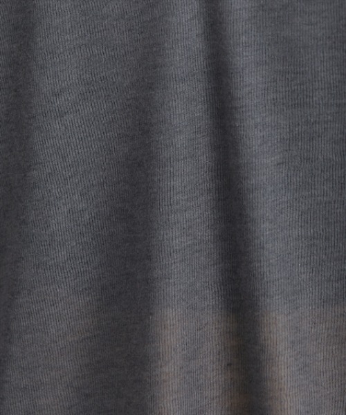 nissen(ニッセン)の「洗えるシアーリブカットソーヘンリーネックトップス(Tシャツ/カットソー・レディース・ブラック/グレー/オフホワイト・M/L/LL/3L)」の4枚目の写真