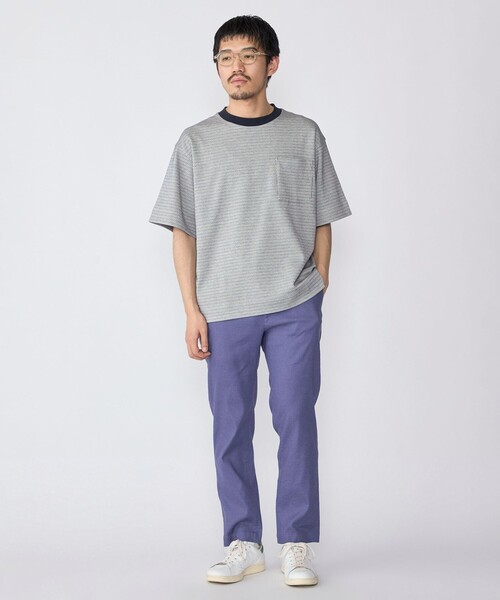 SHIPS（シップス）の「SHIPS: ジオメトリック リラックス ポケット Tシャツ（Tシャツ/カットソー・メンズ・キャメル/ホワイト/ネイビー/チャコールグレー・LARGE/MEDIUM/SMALL）」の5枚目の写真