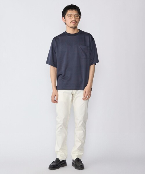 SHIPS（シップス）の「SHIPS: ジオメトリック リラックス ポケット Tシャツ（Tシャツ/カットソー・メンズ・キャメル/ホワイト/ネイビー/チャコールグレー・LARGE/MEDIUM/SMALL）」の7枚目の写真