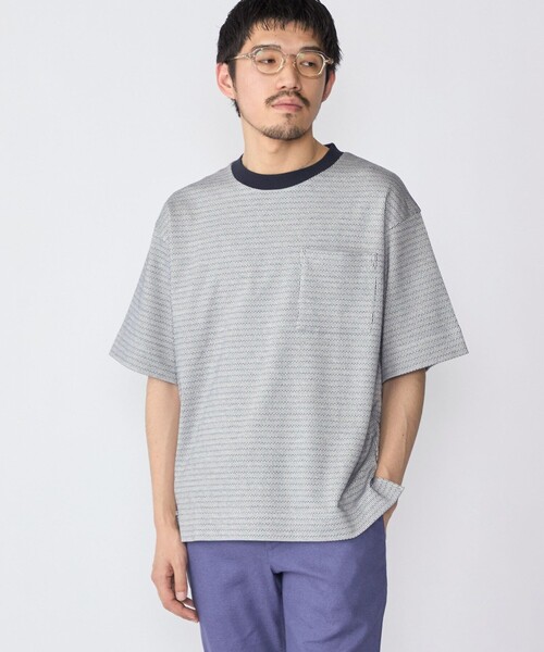 SHIPS（シップス）の「SHIPS: ジオメトリック リラックス ポケット Tシャツ（Tシャツ/カットソー・メンズ・キャメル/ホワイト/ネイビー/チャコールグレー・LARGE/MEDIUM/SMALL）」の16枚目の写真