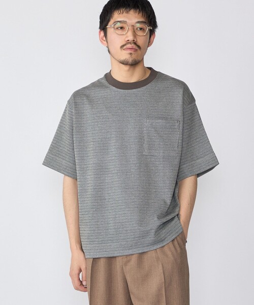 SHIPS（シップス）の「SHIPS: ジオメトリック リラックス ポケット Tシャツ（Tシャツ/カットソー・メンズ・キャメル/ホワイト/ネイビー/チャコールグレー・LARGE/MEDIUM/SMALL）」の17枚目の写真
