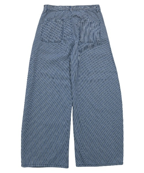 CavariA(キャバリア)の「『CavariA/キャバリア』ヒッコリーワイドパンツ(デニムパンツ・レディース・シルバー/サックスブルー/ブルー/ネイビー・FREE/S/M/L)」の19枚目の写真