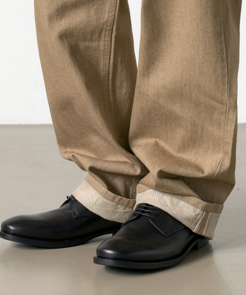 DENMADE(デンメイド)の「DEN0261 Selvedge Wide Fit (Khaki)(デニムパンツ・メンズ・その他・S/M/L/XL)」の6枚目の写真