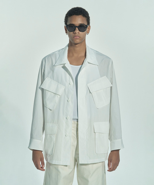 VICTIM（ヴィクティム）の「VICTIM ヴィクティム / FATIGUE SHIRT JACKET タイプライターファティーグシャツジャケット / VTM-26-O-004（ミリタリージャケット・メンズ・ホワイト/ブラック/ブラウン・1/2）」の8枚目の写真