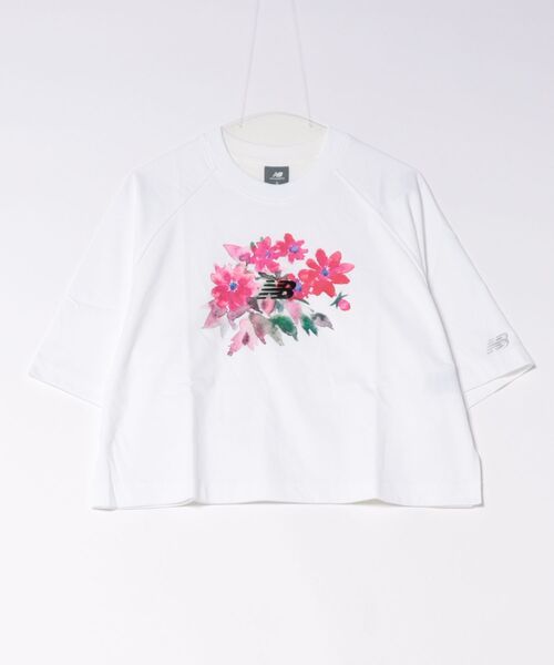 NEW BALANCE(ニューバランス)の「New Balance ニューバランス W ウォーターカラーピンクボクシーT ショートスリーブ WT61O9PRWT WT(Tシャツ/カットソー・レディース・ホワイト・LARGE/MEDIUM/SMALL)」の1枚目の写真