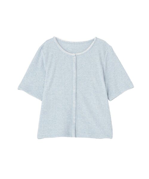 earth music&ecology(アースミュージックアンドエコロジー)の「チェーンリブラメカットソー(Tシャツ/カットソー・レディース・グレー/ブラック/ベージュ/ピンク/ブルー/オフホワイト・FREE)」の17枚目の写真