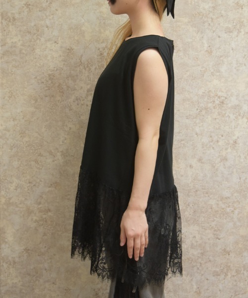 axes femme(アクシーズファム)の「裾レースノースリーブPO(Tシャツ/カットソー・レディース・ホワイト/ブラック・FREE)」の22枚目の写真