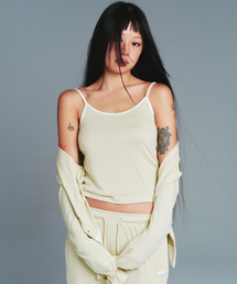 CLASSIC CARDIGAN & SLEEVELESS SET LIGHT GREEN