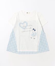 KP（ケーピー）の「mimiちゃん×ギンガム 切り替えTシャツ（Tシャツ/カットソー）」