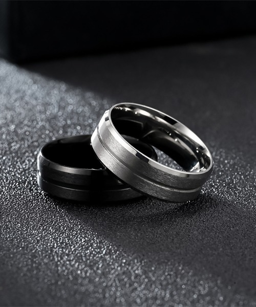 SBG(エスビー)の「SBG アクセントラインリング(リング・メンズ・ブラック/シルバー・16号/18号/21号/23号)」の3枚目の写真