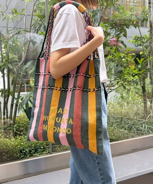 BAYFLOW(ベイフロー)の「【ASANTE SANA26】BFハンモックバッグ(トートバッグ・レディース・ピンク/ブラック/イエロー/グリーン・0)」の3枚目の写真