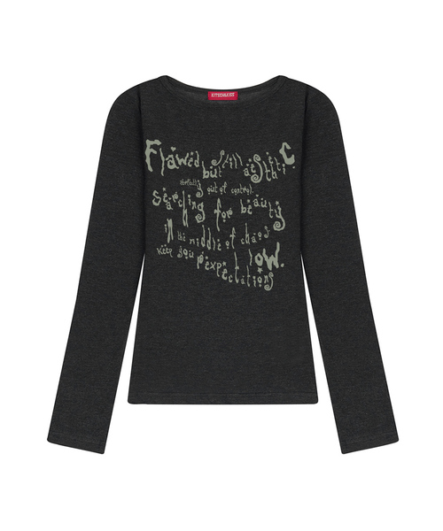 KITSCH&KISS(キッチアンドキス)の「MILKY WAY シースルーロングスリーブ (SSGKNK-103)(Tシャツ/カットソー・レディース・アイボリー/ライトグレー/チャコールグレー・FREE)」の2枚目の写真