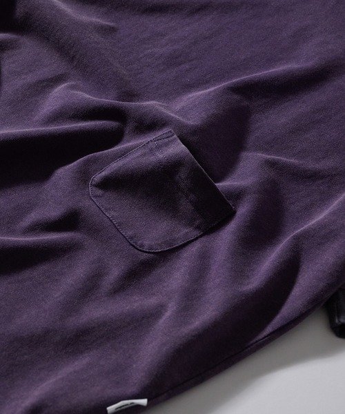 Perushu(ペルーシュ)の「FAKE LAYERED PIGMENT POCKET TSHIRT/フェイクレイヤード ピグメントポケットTシャツ(Tシャツ/カットソー・メンズ・ブラウン/パープル/グレー・MEDIUM/LARGE)」の18枚目の写真