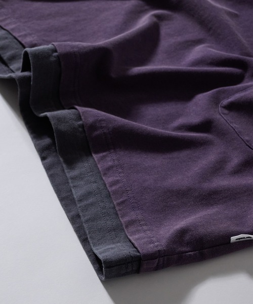 Perushu(ペルーシュ)の「FAKE LAYERED PIGMENT POCKET TSHIRT/フェイクレイヤード ピグメントポケットTシャツ(Tシャツ/カットソー・メンズ・ブラウン/パープル/グレー・MEDIUM/LARGE)」の19枚目の写真