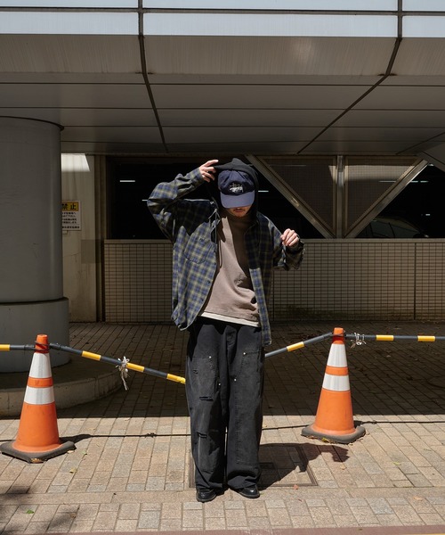 Perushu(ペルーシュ)の「FAKE LAYERED PIGMENT POCKET TSHIRT/フェイクレイヤード ピグメントポケットTシャツ(Tシャツ/カットソー・メンズ・ブラウン/パープル/グレー・MEDIUM/LARGE)」の16枚目の写真