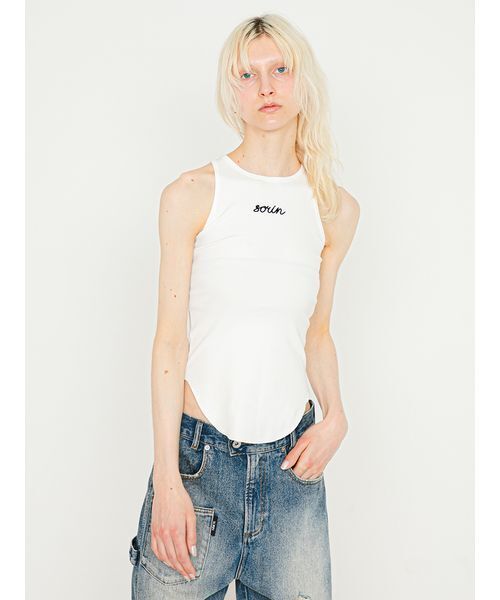 SORIN(ソリン )の「Embroidered Tanktop/エンブロイダード タンクトップ(タンクトップ・レディース・ミント/ホワイト/ブラック/カーキ・38)」の1枚目の写真
