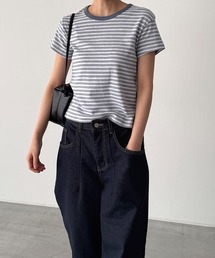 El mar 細ボーダーTシャツ