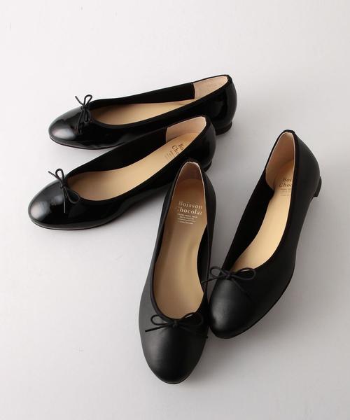 Boisson Chocolat（ボワソンショコラ）の「BFC バレリーナフラット（BLK）（バレエシューズ・レディース・ブラック/その他1・22.5cm/23.5cm/25.5cm/25cm/24.5cm/22cm/24cm/23cm）」の3枚目の写真
