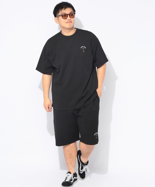 B&T CLUB(ビーティークラブ)の「ヒヤテック Tシャツ 半袖 PALMTREE メンズ 大きいサイズ ヒヤテック バックプリント クルーネック B&T CLUB (ビーアンドティークラブ)(Tシャツ/カットソー・メンズ・ブラック/ライトグレー・X2(4L~5L)/X3(6L~7L)/X1(3L~4L)/X4(8L~9L))」の6枚目の写真