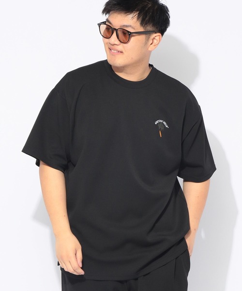 B&T CLUB(ビーティークラブ)の「ヒヤテック Tシャツ 半袖 PALMTREE メンズ 大きいサイズ ヒヤテック バックプリント クルーネック B&T CLUB (ビーアンドティークラブ)(Tシャツ/カットソー・メンズ・ブラック/ライトグレー・X2(4L~5L)/X3(6L~7L)/X1(3L~4L)/X4(8L~9L))」の10枚目の写真