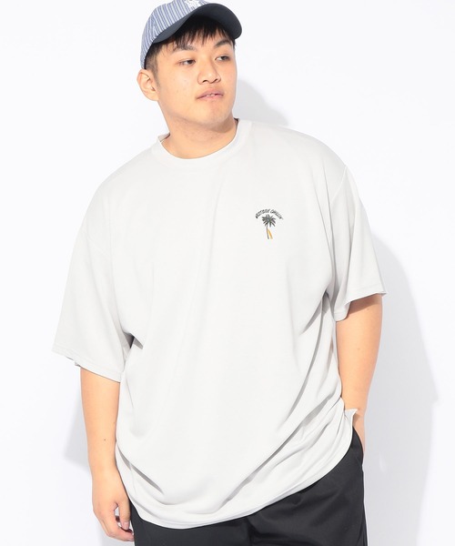 B&T CLUB(ビーティークラブ)の「ヒヤテック Tシャツ 半袖 PALMTREE メンズ 大きいサイズ ヒヤテック バックプリント クルーネック B&T CLUB (ビーアンドティークラブ)(Tシャツ/カットソー・メンズ・ブラック/ライトグレー・X2(4L~5L)/X3(6L~7L)/X1(3L~4L)/X4(8L~9L))」の13枚目の写真