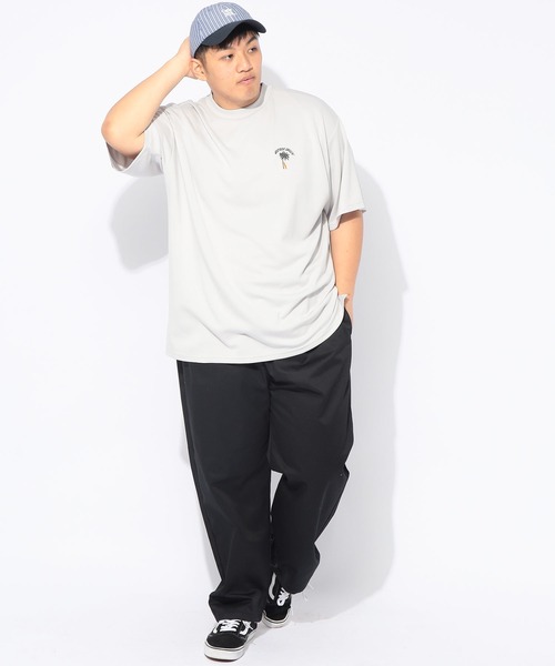 B&T CLUB(ビーティークラブ)の「ヒヤテック Tシャツ 半袖 PALMTREE メンズ 大きいサイズ ヒヤテック バックプリント クルーネック B&T CLUB (ビーアンドティークラブ)(Tシャツ/カットソー・メンズ・ブラック/ライトグレー・X2(4L~5L)/X3(6L~7L)/X1(3L~4L)/X4(8L~9L))」の15枚目の写真