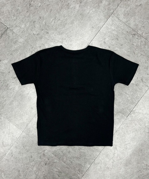 ATMARK(アットマーク)の「《2サイズ展開 / UNISEX 》胸ラインストーン テレコリブ ヘンリーネック半袖Tシャツ(Tシャツ/カットソー・メンズ・ブラック系1/ブラック系2・L/M)」の10枚目の写真