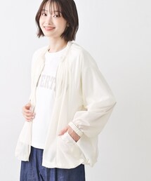 【洗える】シアーナイロンジップブルゾン